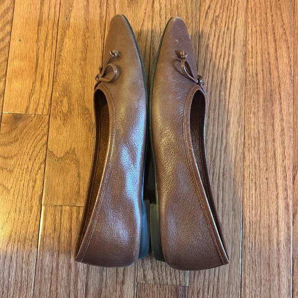 Schutz Brown Leather Arissa Flats 8 - Picture 8 of 10
